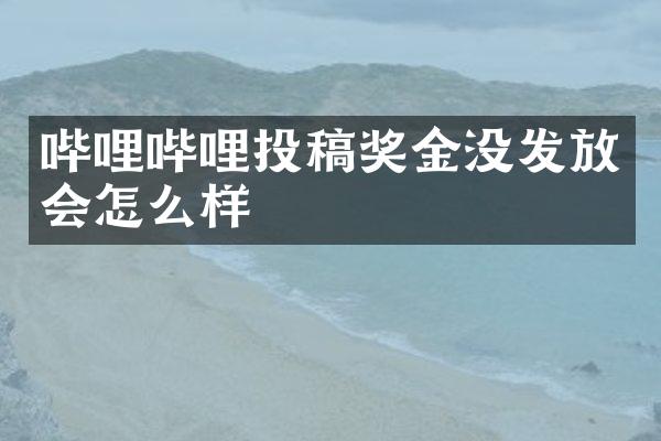 哔哩哔哩投稿奖金没发放会怎么样