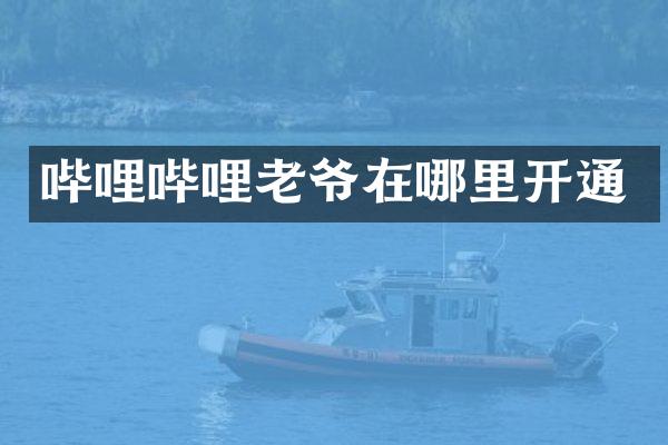 哔哩哔哩老爷在哪里开通