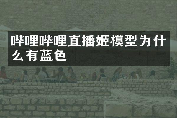哔哩哔哩直播姬模型为什么有蓝色