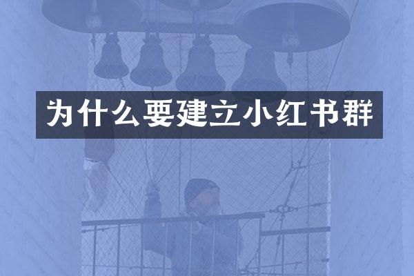 为什么要建立小红书群