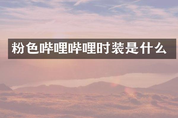 粉色哔哩哔哩时装是什么