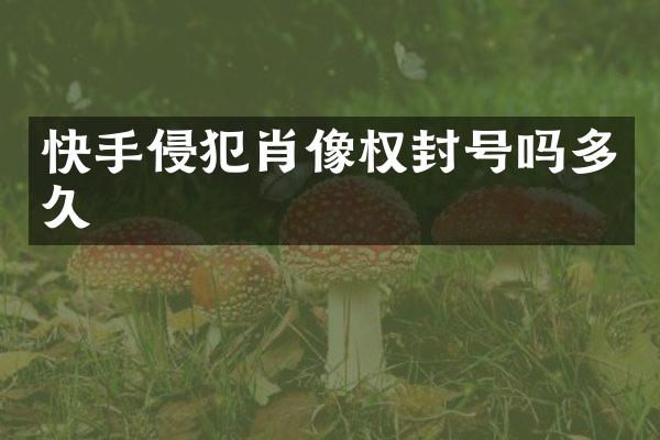 快手侵犯肖像权封号吗多久