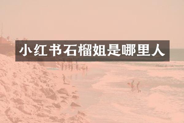 小红书石榴姐是哪里人