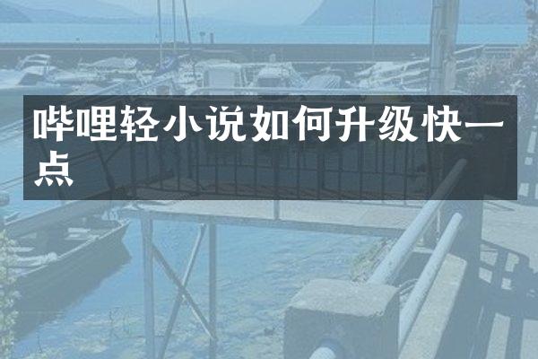 哔哩轻小说如何升级快一点
