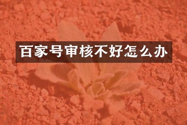 百家号审核不好怎么办