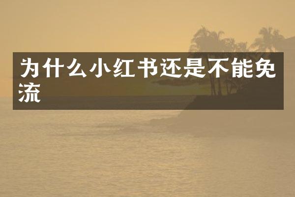 为什么小红书还是不能免流