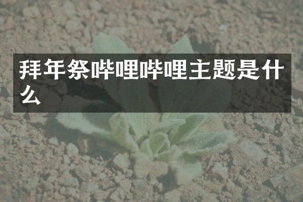 拜年祭哔哩哔哩主题是什么