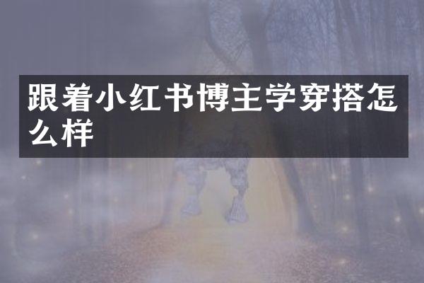 跟着小红书博主学穿搭怎么样
