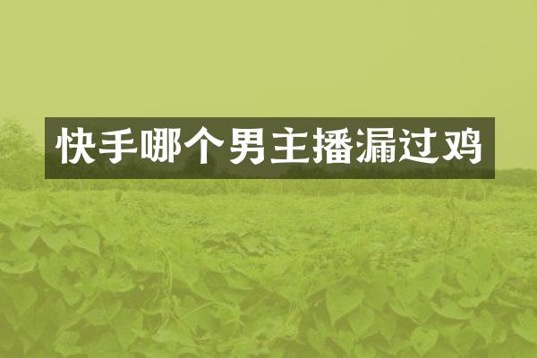 快手哪个男主播漏过鸡