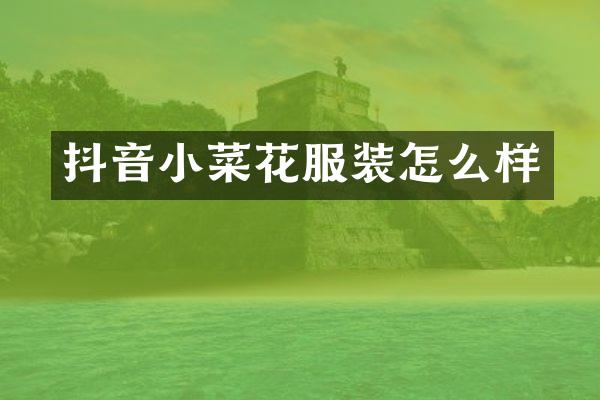 抖音小菜花服装怎么样