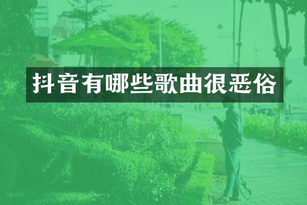 抖音有哪些歌曲很恶俗