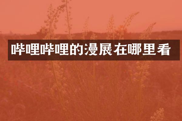 哔哩哔哩的漫展在哪里看