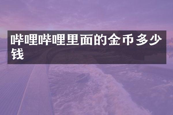 哔哩哔哩里面的金币多少钱