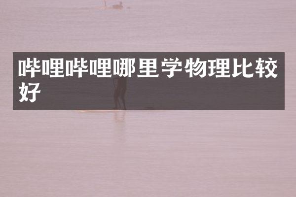 哔哩哔哩哪里学物理比较好