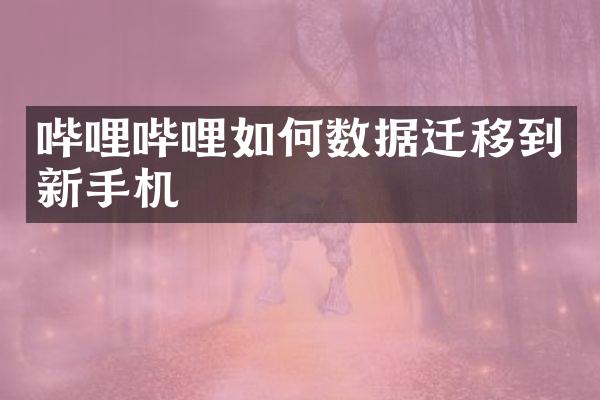 哔哩哔哩如何数据迁移到新手机