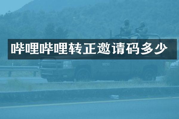 哔哩哔哩转正邀请码多少