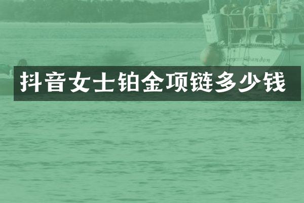 抖音女士铂金项链多少钱