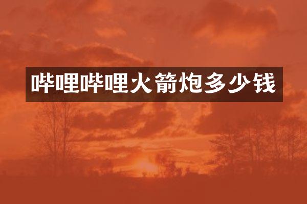 哔哩哔哩火箭炮多少钱