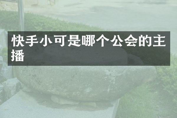 快手小可是哪个公会的主播