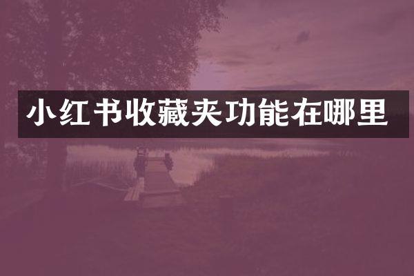 小红书收藏夹功能在哪里