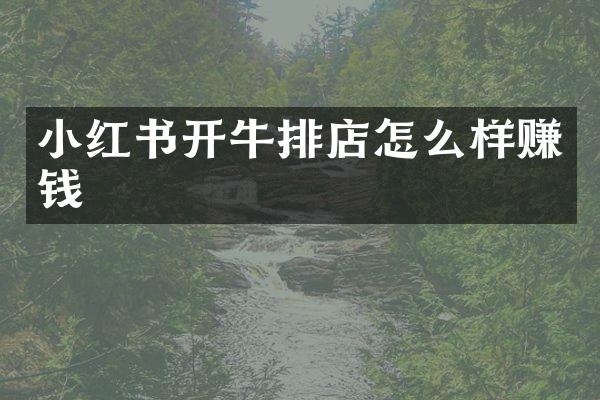 小红书开牛排店怎么样赚钱