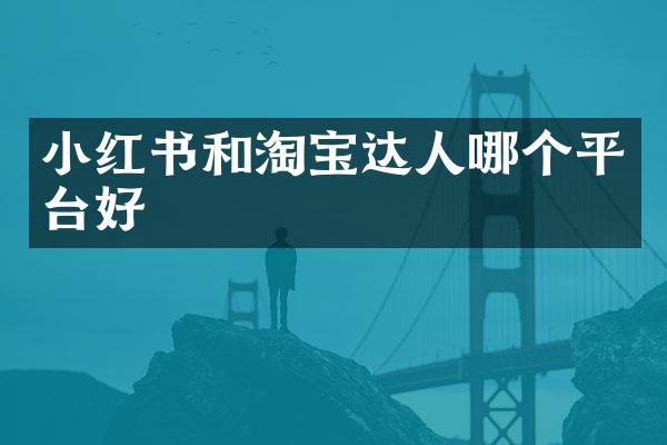 小红书和淘宝达人哪个平台好