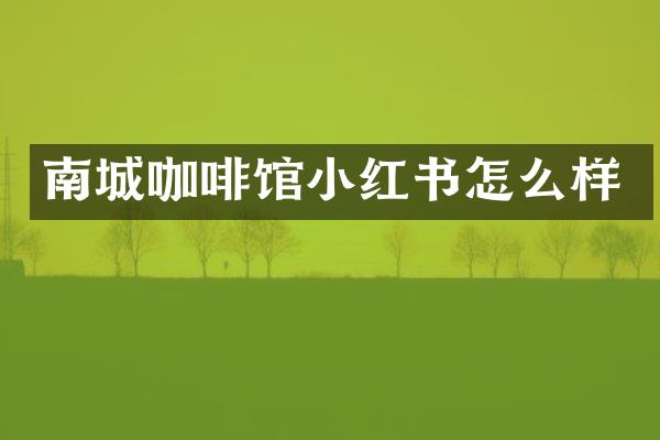 南城咖啡馆小红书怎么样