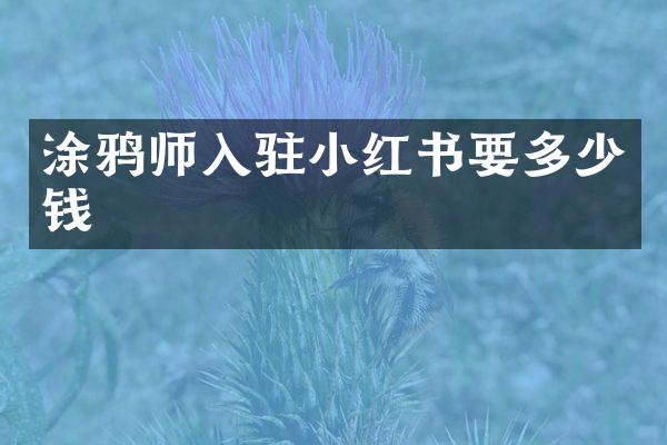 涂鸦师入驻小红书要多少钱