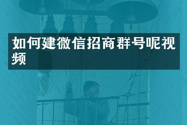 如何建微信招商群号呢视频