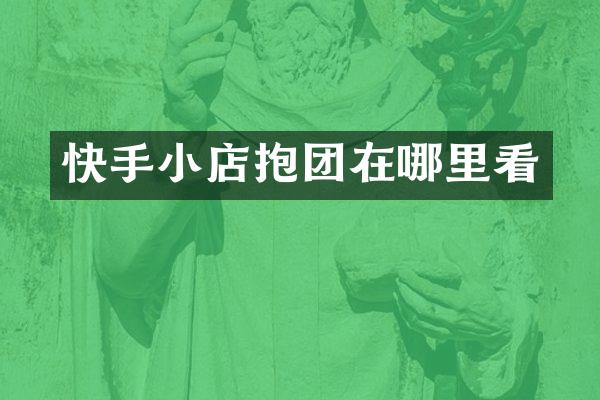 快手小店抱团在哪里看