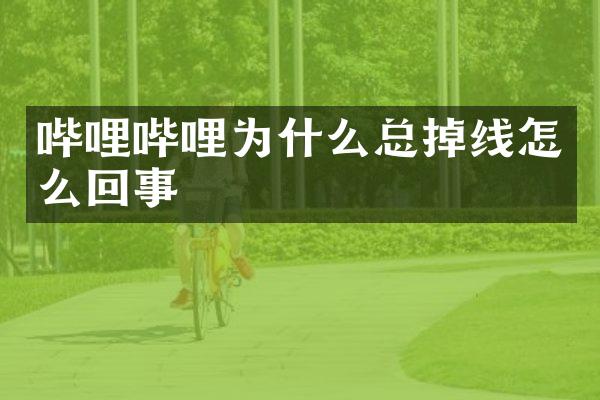 哔哩哔哩为什么总掉线怎么回事