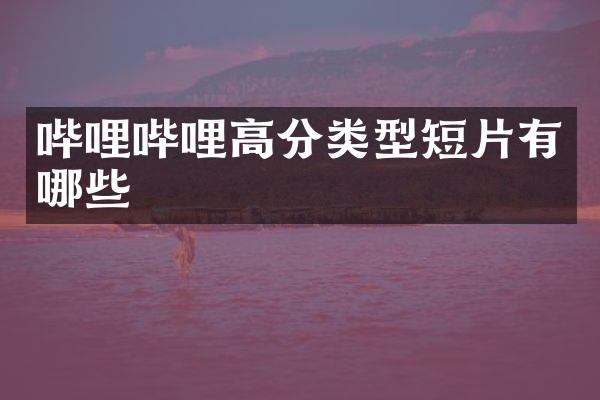 哔哩哔哩高分类型短片有哪些