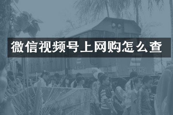 微信视频号上网购怎么查