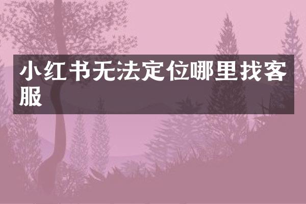 小红书无法定位哪里找客服