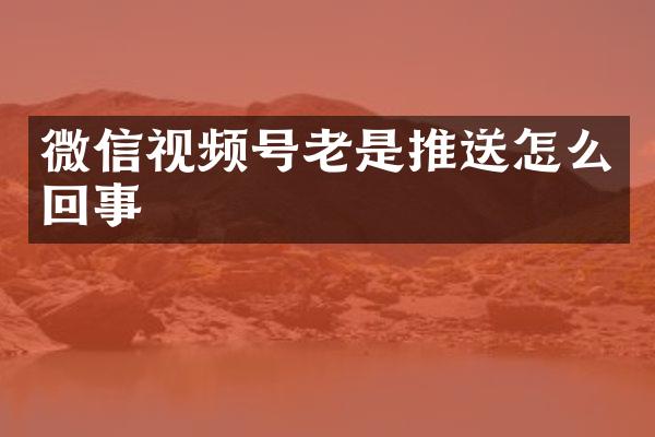 微信视频号老是推送怎么回事