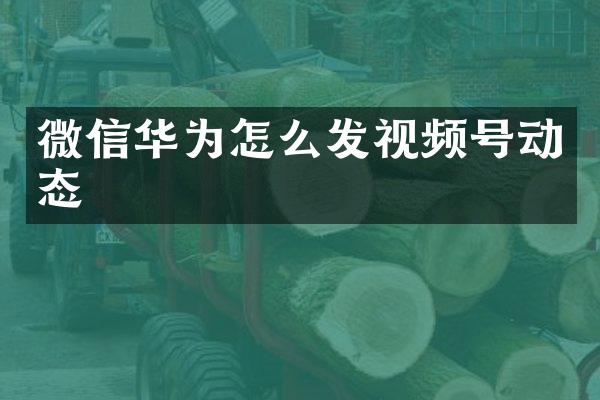 微信华为怎么发视频号动态