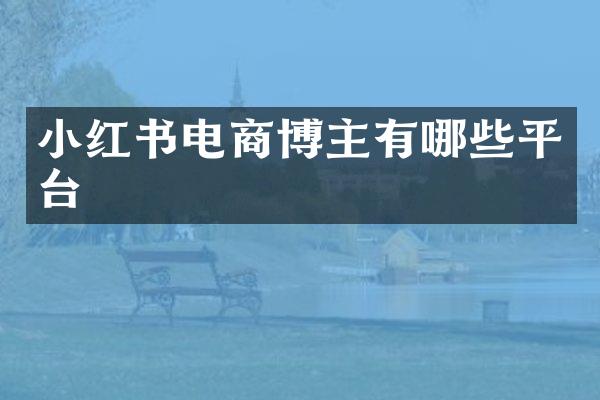 小红书电商博主有哪些平台