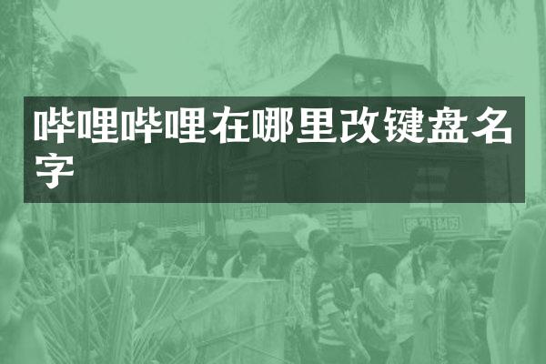 哔哩哔哩在哪里改键盘名字