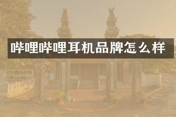 哔哩哔哩耳机品牌怎么样