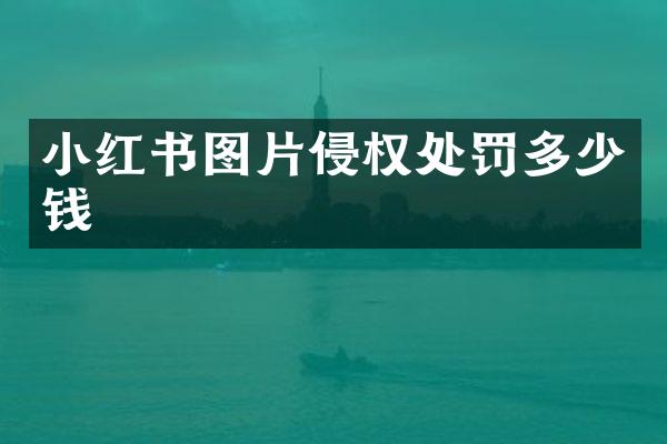 小红书图片侵权处罚多少钱