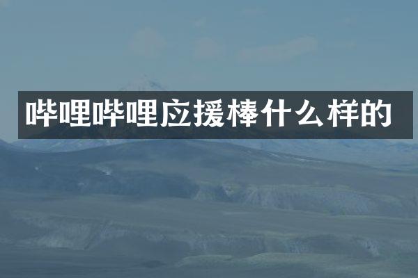 哔哩哔哩应援棒什么样的