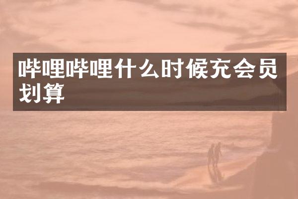 哔哩哔哩什么时候充会员划算