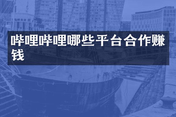 哔哩哔哩哪些平台合作赚钱