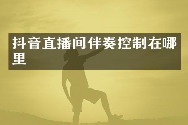 抖音直播间伴奏控制在哪里