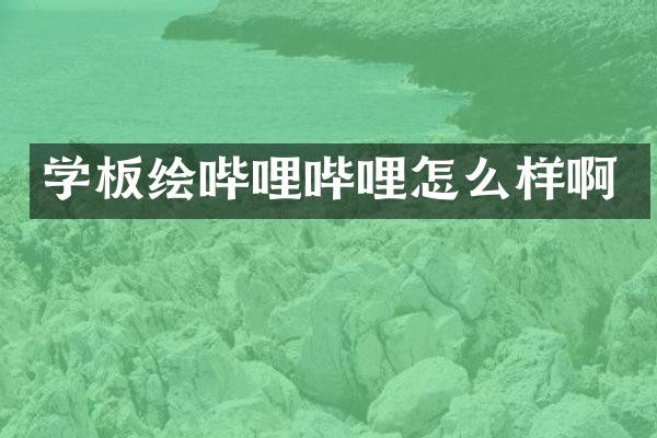 学板绘哔哩哔哩怎么样啊