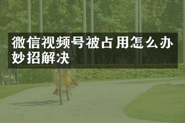 微信视频号被占用怎么办妙招解决