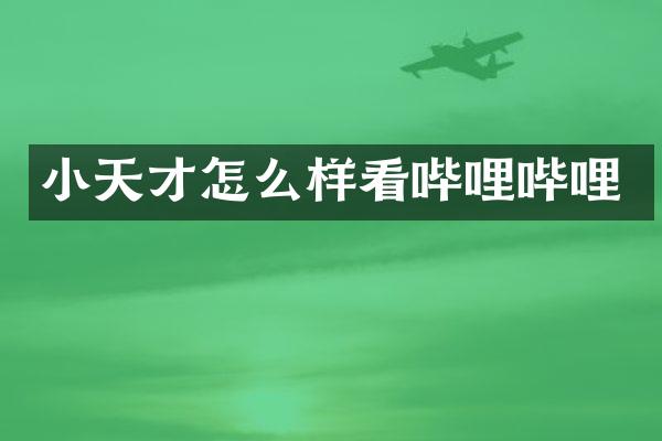 小天才怎么样看哔哩哔哩