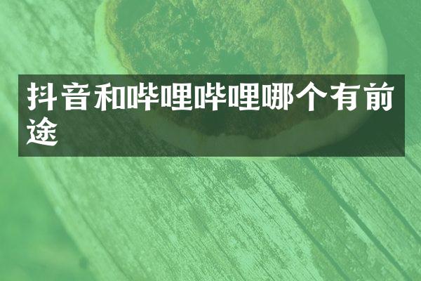 抖音和哔哩哔哩哪个有前途