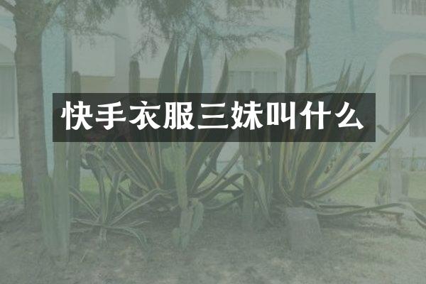 快手衣服三妹叫什么