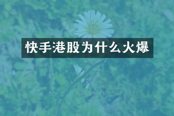 快手港股为什么火爆